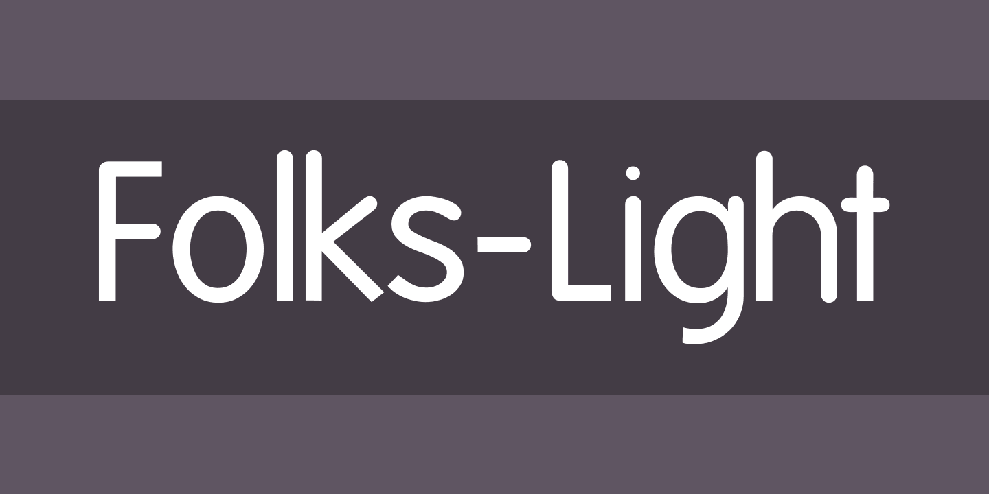 Example font Folks-Light #1